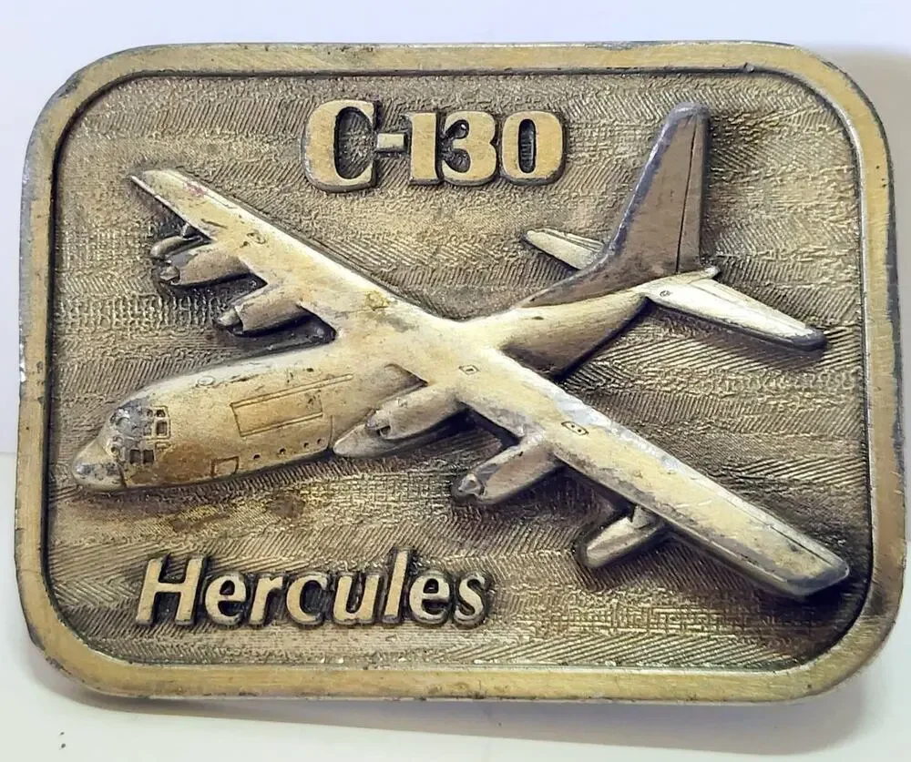 C-130 Hercules U.S. Air Force Belt Buckle The Buckle Connection Vintage See Pic